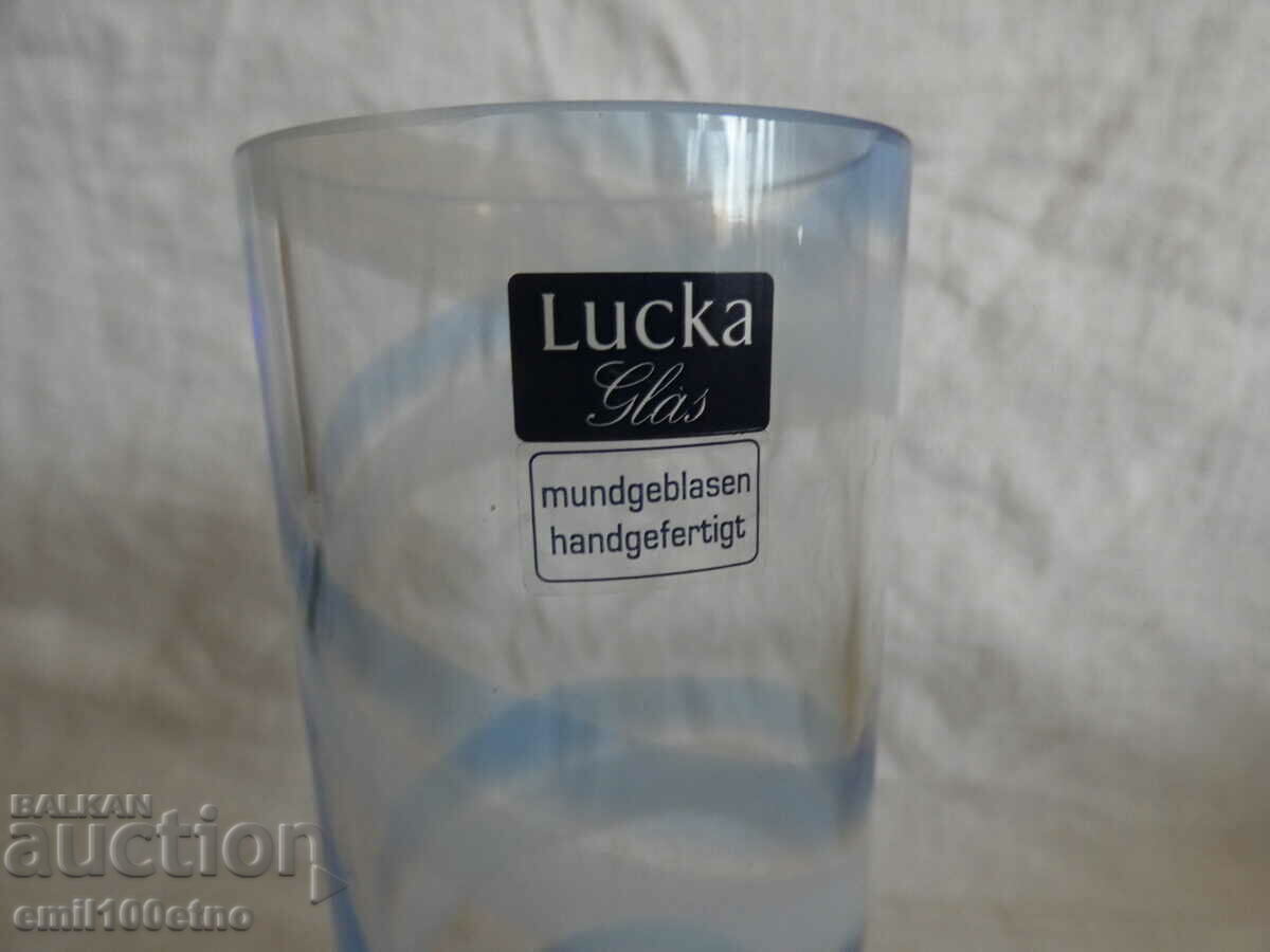 Vase LUCKA Glas - handmade with price 12.00 BGN | € 6.14 Vase LUCKA Glas - handmade with price 12.00 BGN | € 6.14