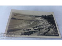 Postcard Stalin General view of the beach 1954