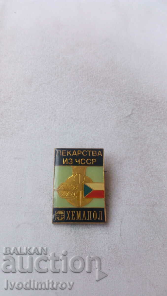 Badge HEMAPOL drugs from Czechoslovakia
