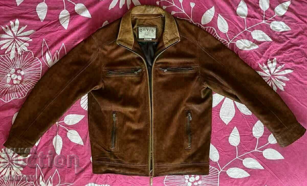 Американско кожено яке от козя кожа / Orvis Goatskin Jacket - 6