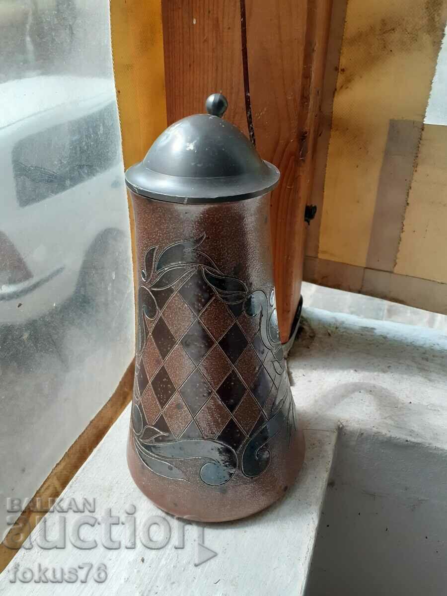 Old German ceramic beer mug with price 80.00 BGN | € 40.90