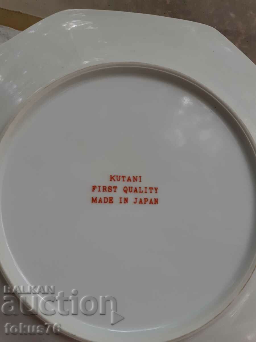 Delivery of Porcelain Japanese hand painted Kutani plate - mark Delivery of Porcelain Japanese hand painted Kutani plate - mark