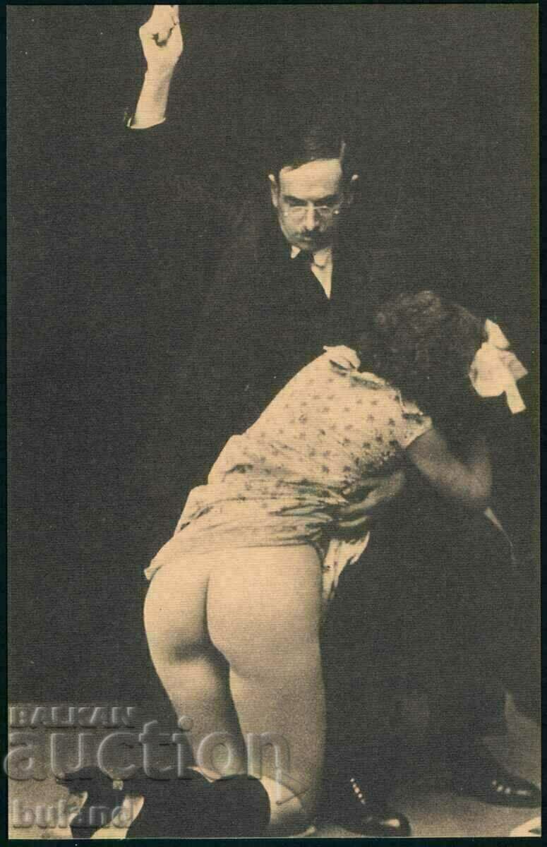 Old French Erotic Postcard Erotica Male Female