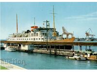 Стара картичка -  Кораб на пристанище Осака