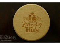 ДЪРВЕНА ПОДЛОЖКА ЗА БИРА ZATECKY HUS !!!