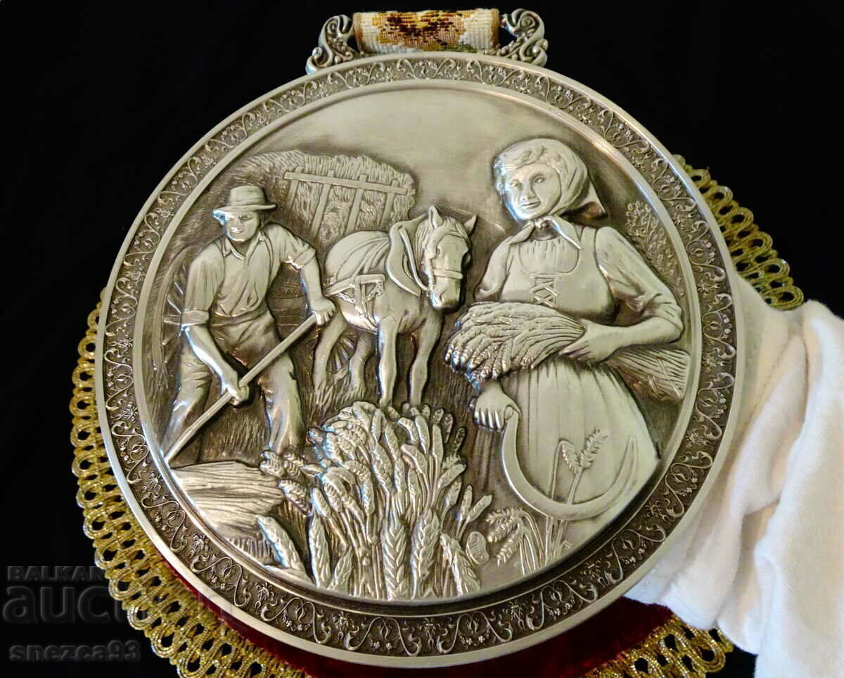 Delivery of Pewter panel, Harvest, Family, tin wedding