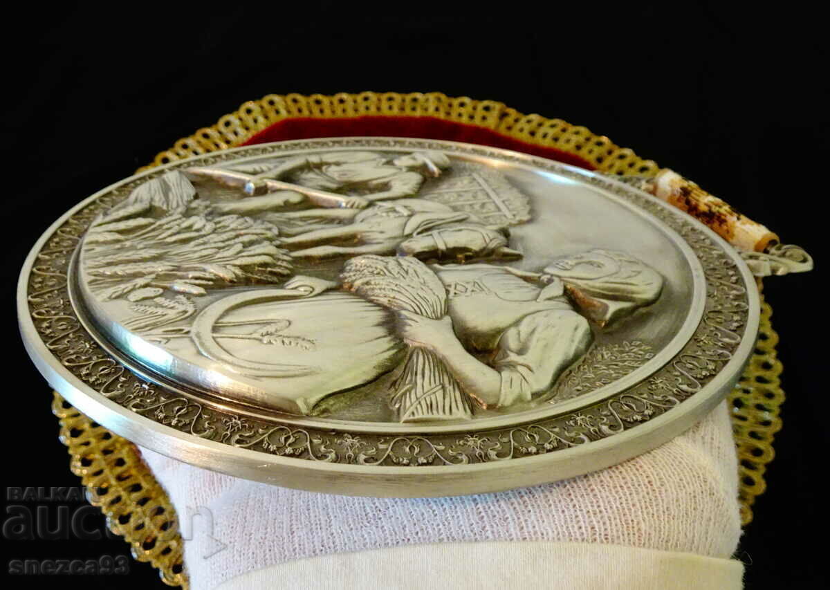 Pewter panel, Harvest, Family, tin wedding - 5