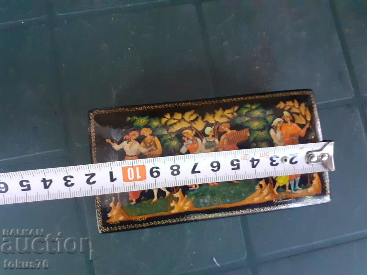 Unique Russian lacquer box hand painted fairy tale scene - 5 Unique Russian lacquer box hand painted fairy tale scene - 5