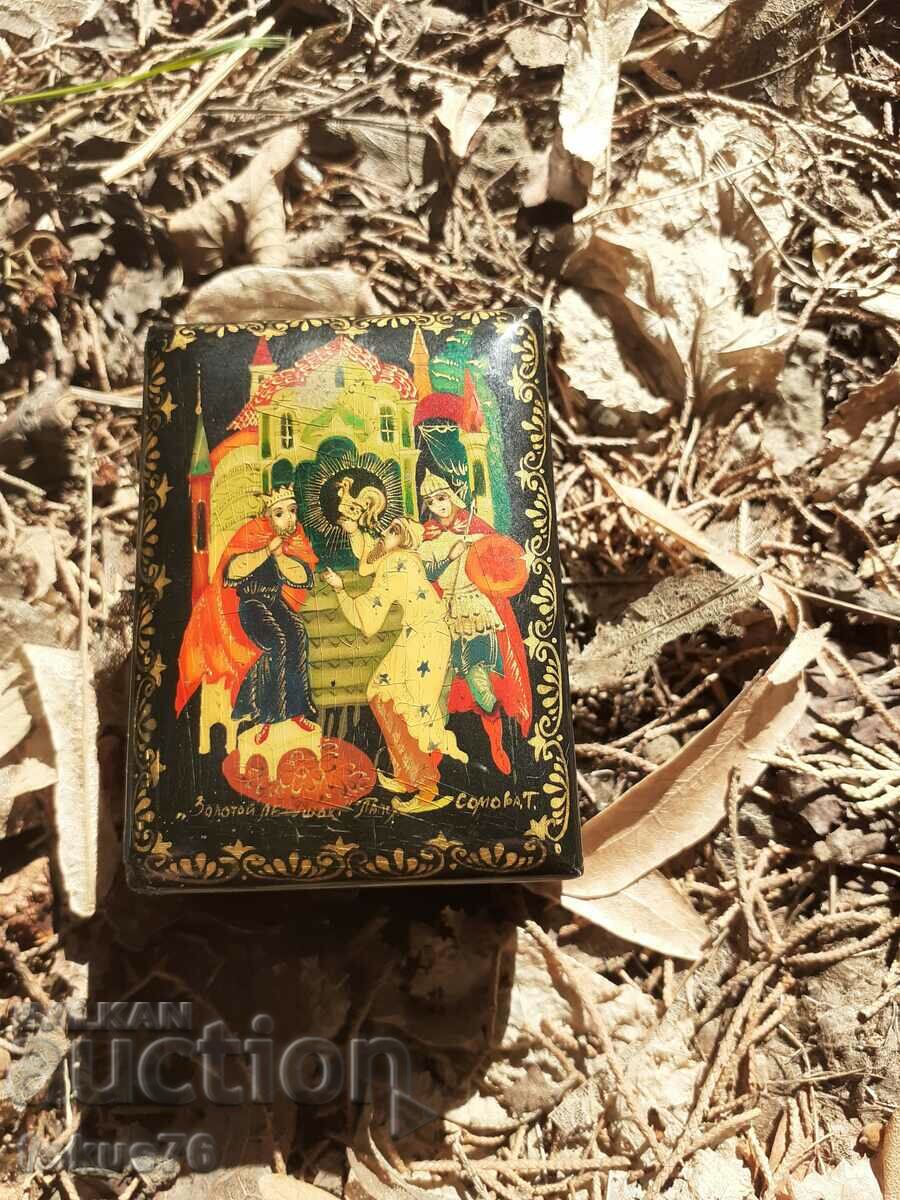 Unique Russian Small Lacquer Box Painted Fairy Tale Scene with price 150.00 BGN | € 76.69