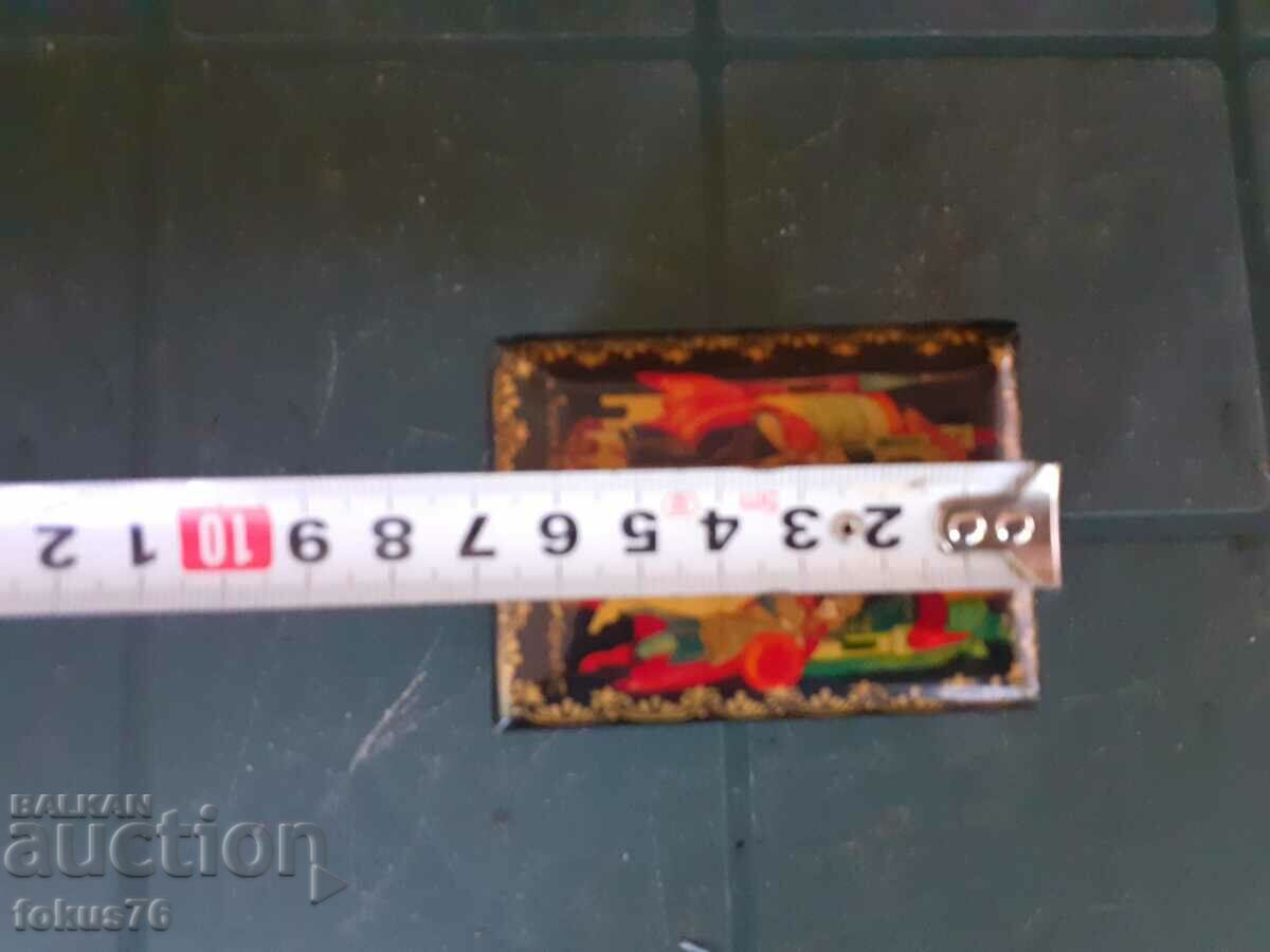 Unique Russian Small Lacquer Box Painted Fairy Tale Scene - 6