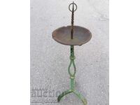 Wrought ashtray from the military club Tarnovo 40s wrought iron