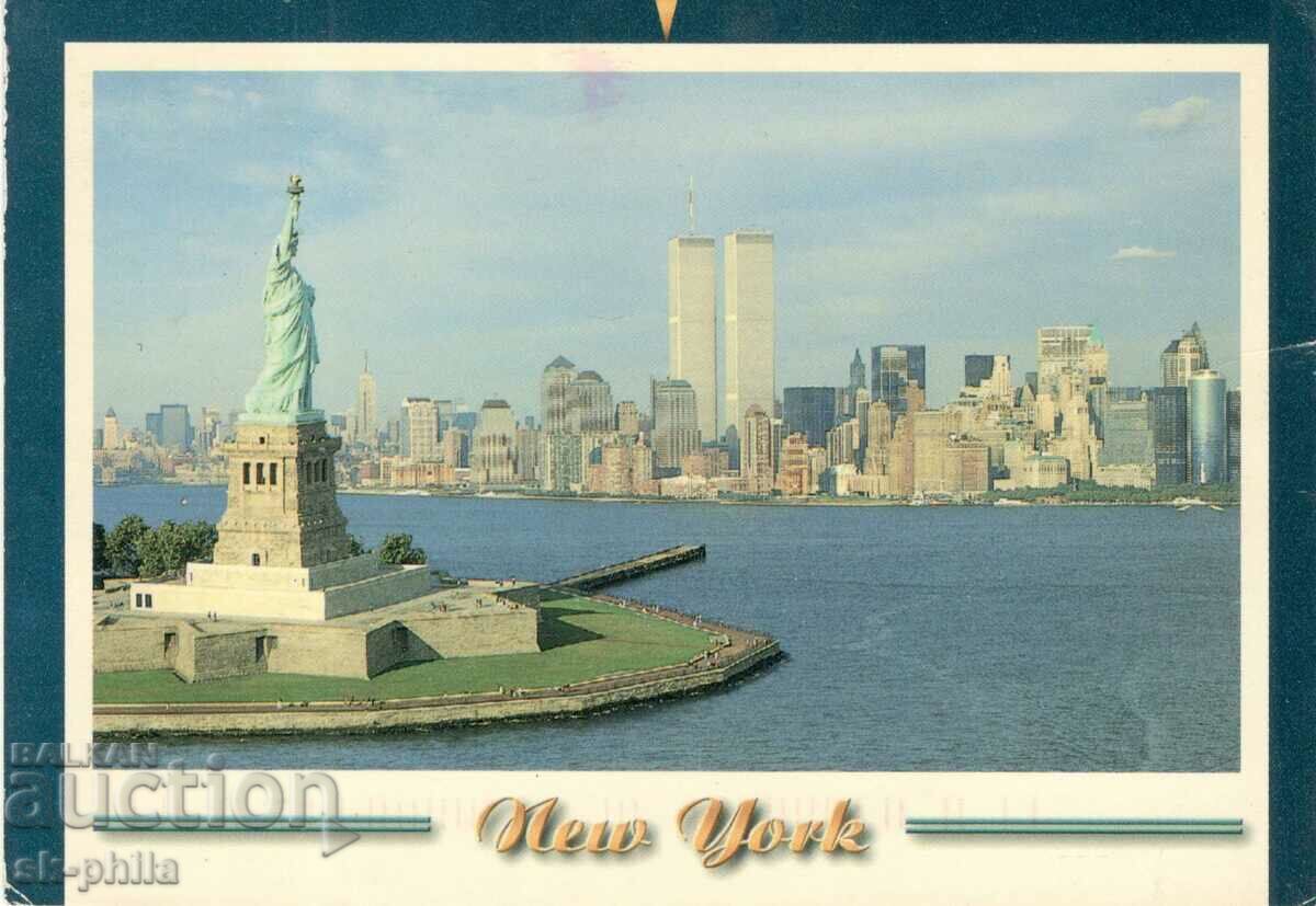 Old postcard - New York - Twin Towers