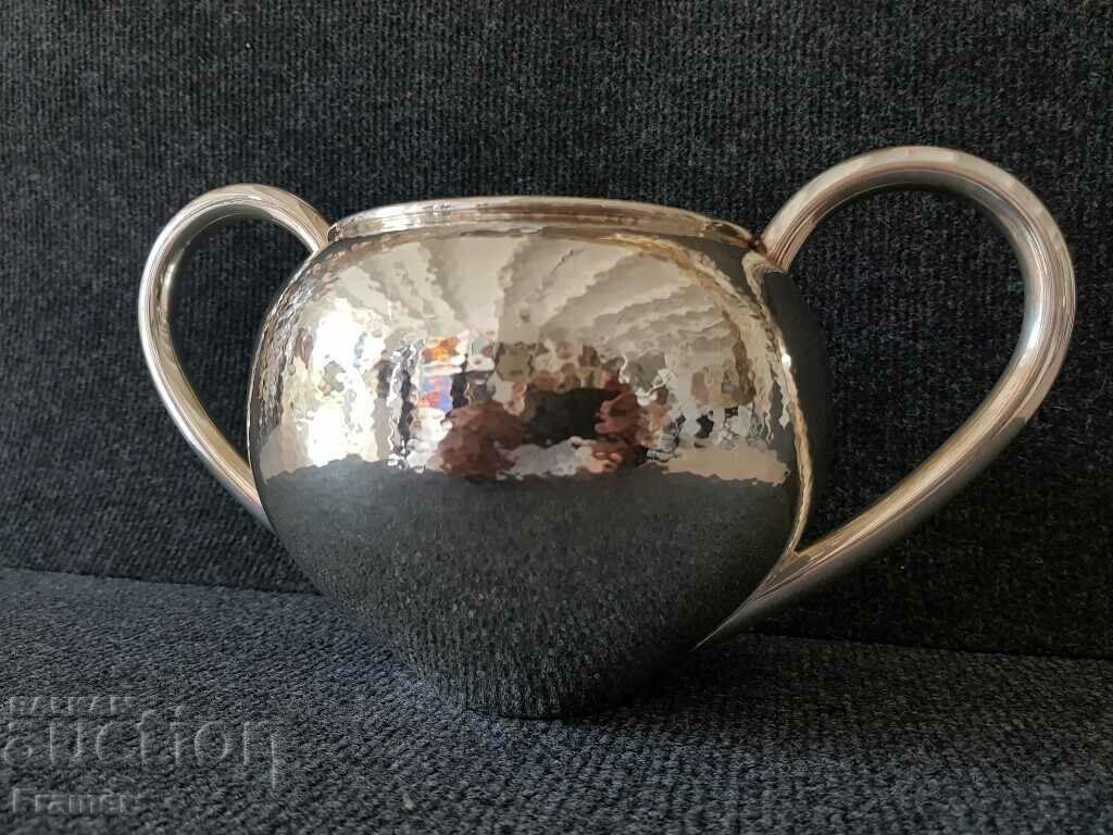 Silver forged silver bowl cup tas spear on antique vessel - 5 Silver forged silver bowl cup tas spear on antique vessel - 5