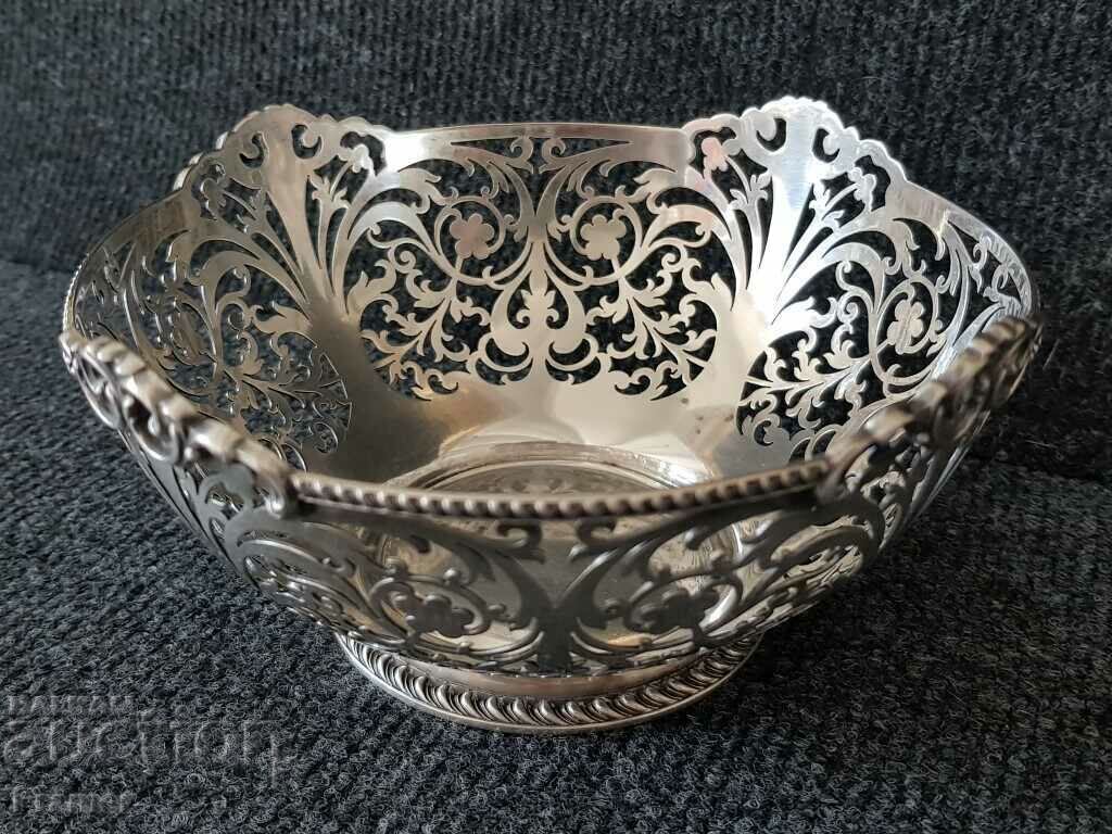 Доставка на Сребърна ажурна сребро купа чаша тас Стара Англия1913 Шефилд Доставка на Сребърна ажурна сребро купа чаша тас Стара Англия1913 Шефилд