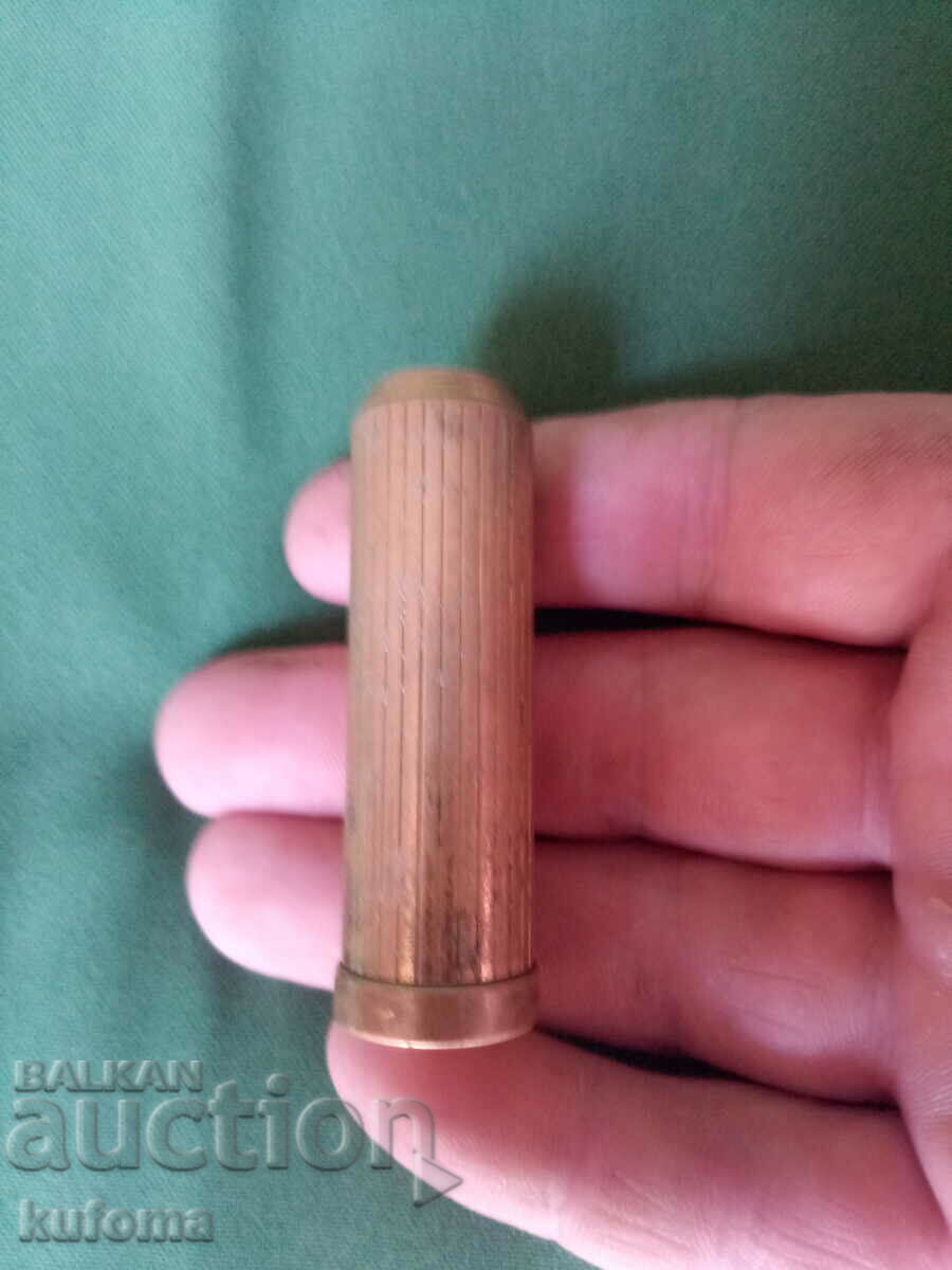 Old brass Italian lipstick box