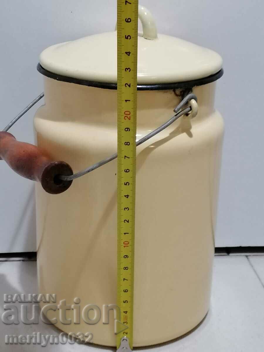 Soc pitcher enamel lid metal cup pitcher enameled dish with price 39.00 BGN | € 19.94
