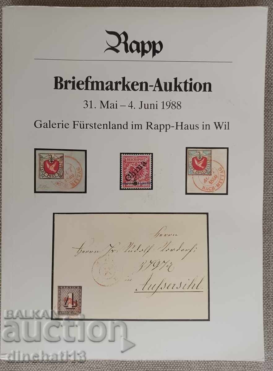 Briefmarken-Auktion. Galerie Furstenland Im Rapp-Haus in Wil