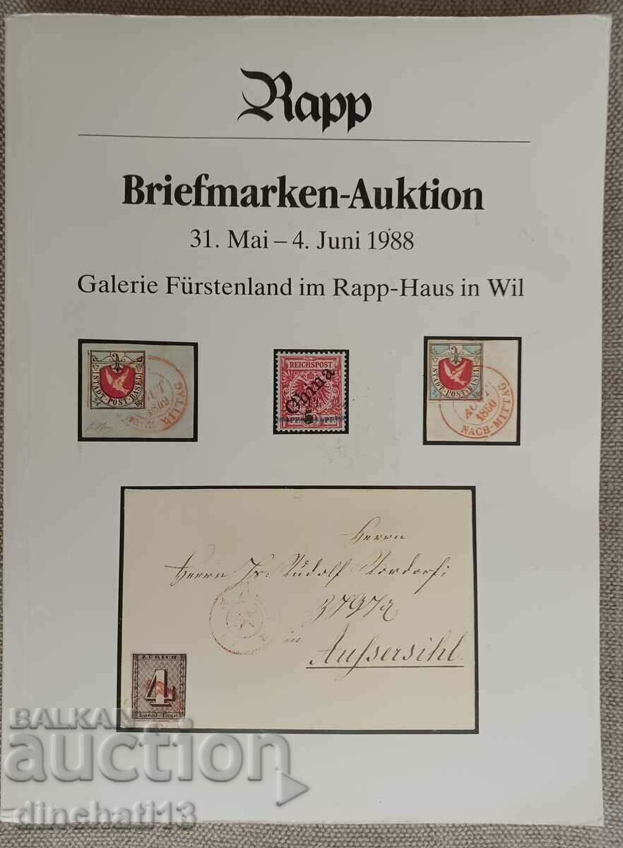 Briefmarken-Auktion. Galerie Furstenland Im Rapp-Haus în Wil