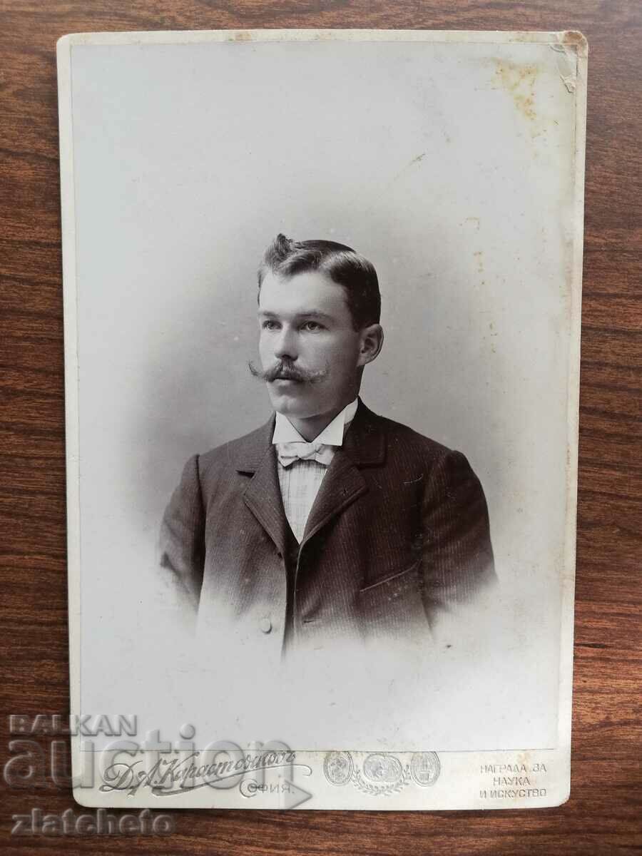 Old cardboard photo of Stefan Stefanov - Minister, Fabricator
