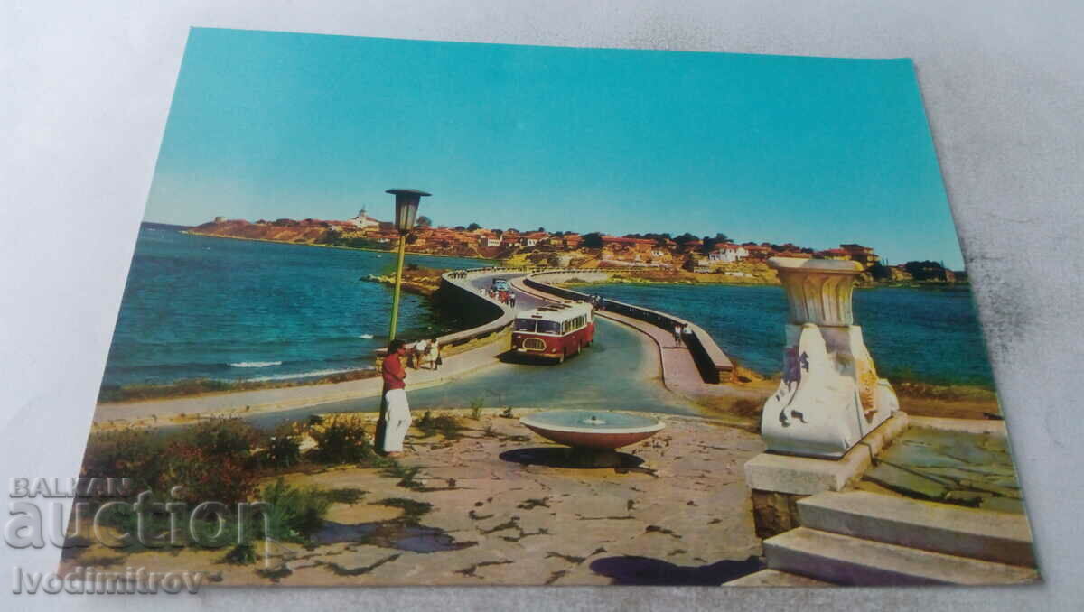Пощенска картичка Несебър Общ изглед 1969