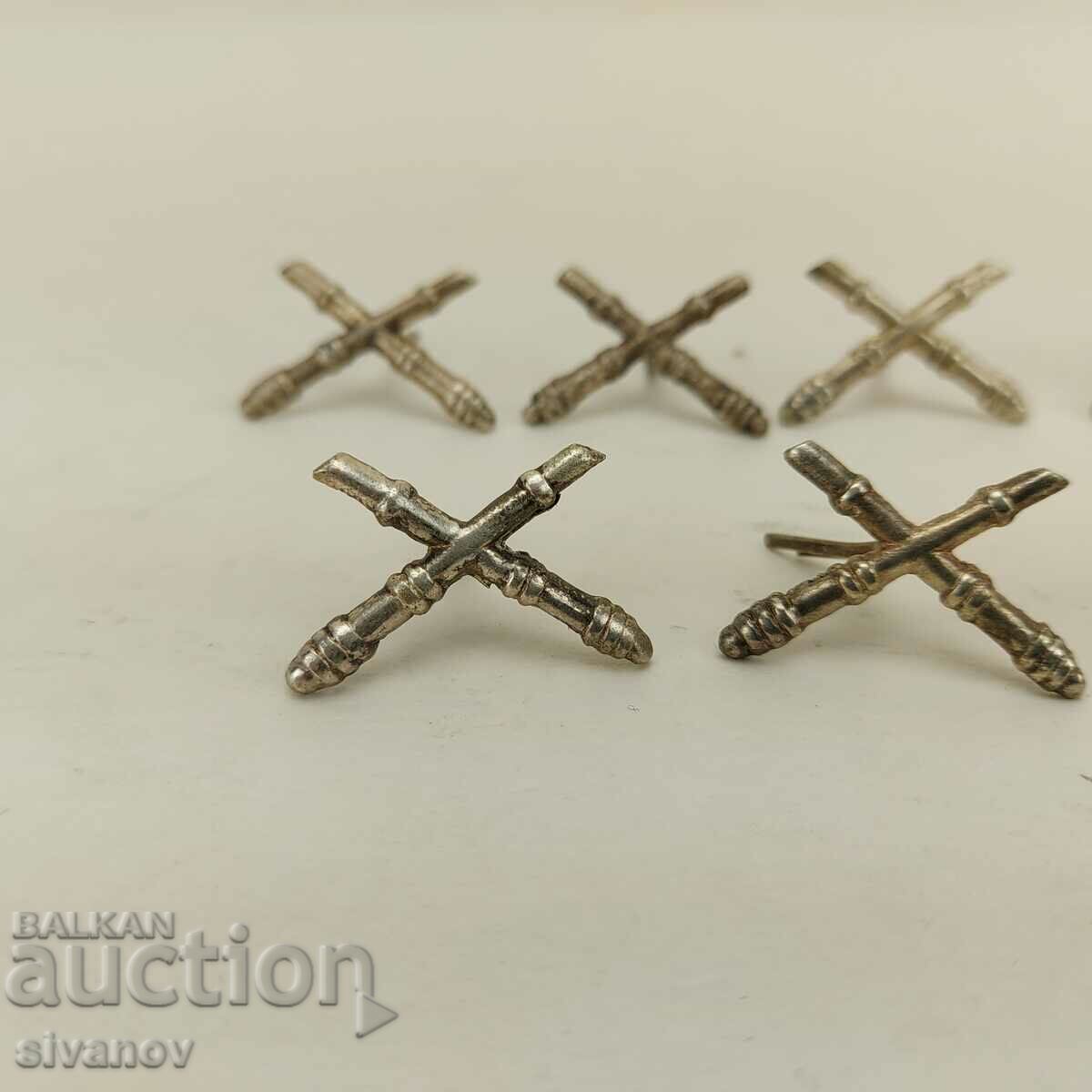 Lot of 9 old artillery monograms #4607 with price 8.00 BGN | € 4.09 Lot of 9 old artillery monograms #4607 with price 8.00 BGN | € 4.09