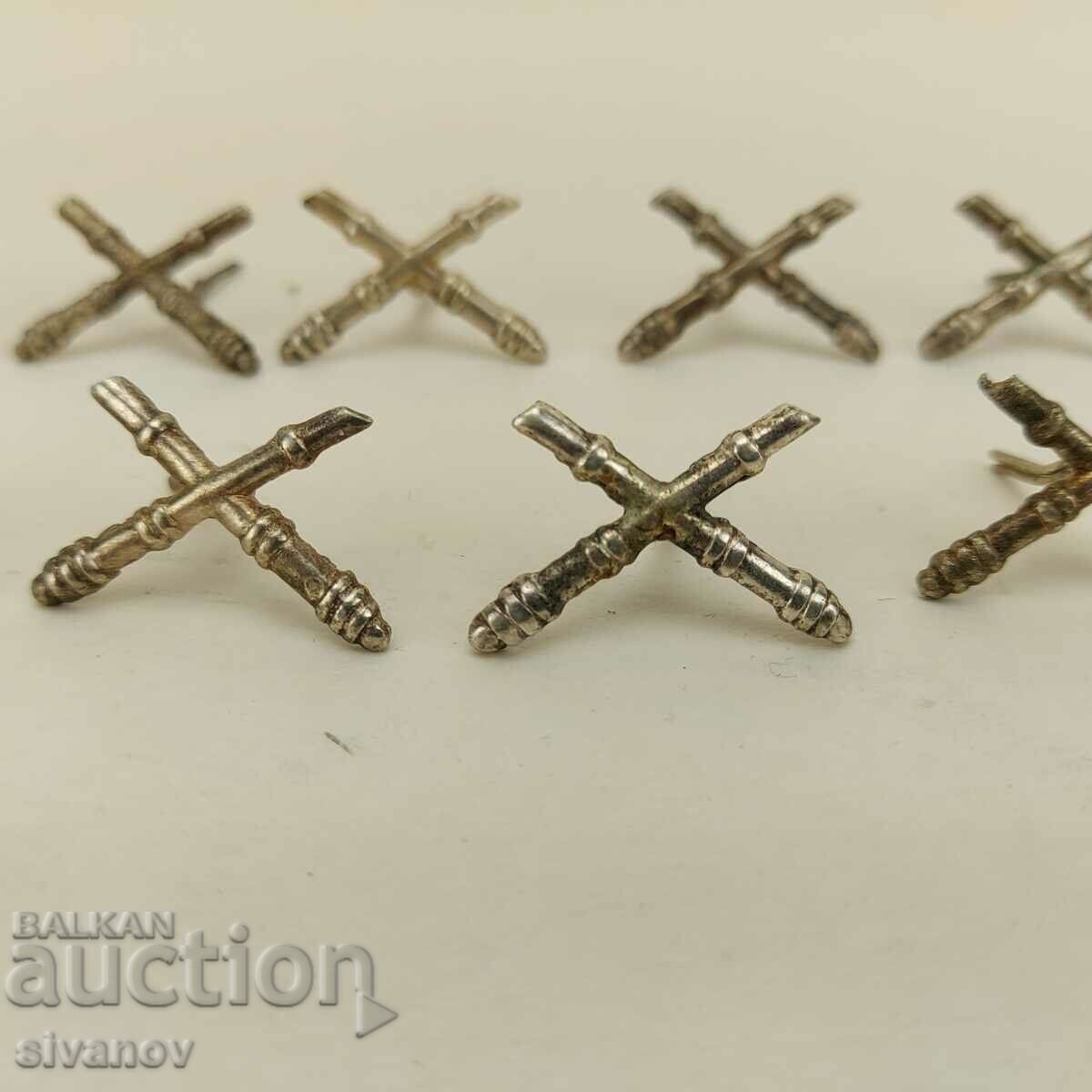 Auction Lot of 9 old artillery monograms #4607 Auction Lot of 9 old artillery monograms #4607