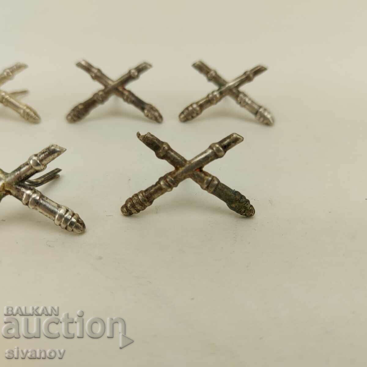 Delivery of Lot of 9 old artillery monograms #4607 Delivery of Lot of 9 old artillery monograms #4607