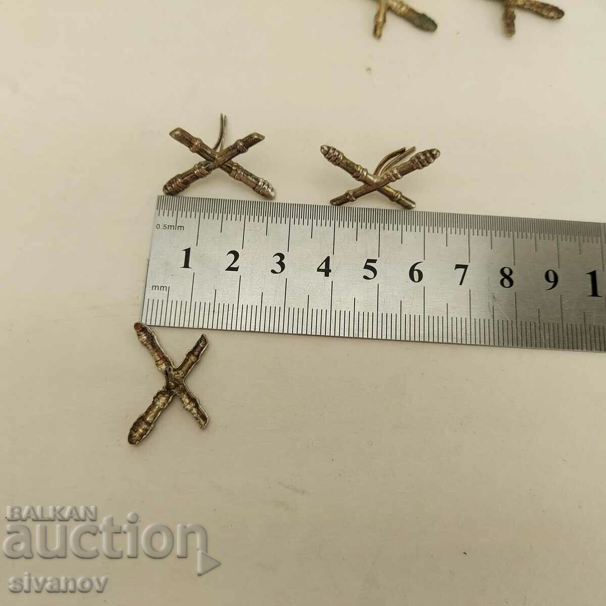 Lot of 9 old artillery monograms #4607 - 7 Lot of 9 old artillery monograms #4607 - 7