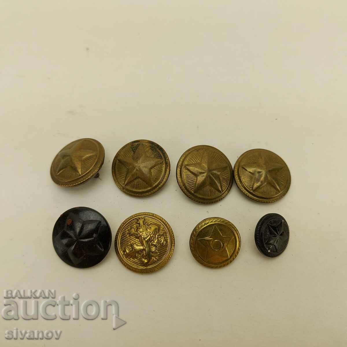 Lot of 8 Old Military Buttons #4610