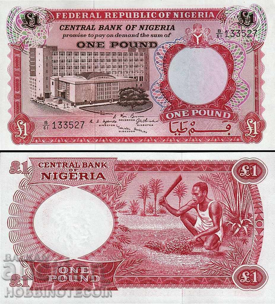 NIGERIA NIGERIA 1 NAIRA issue 1967 NEW UNC