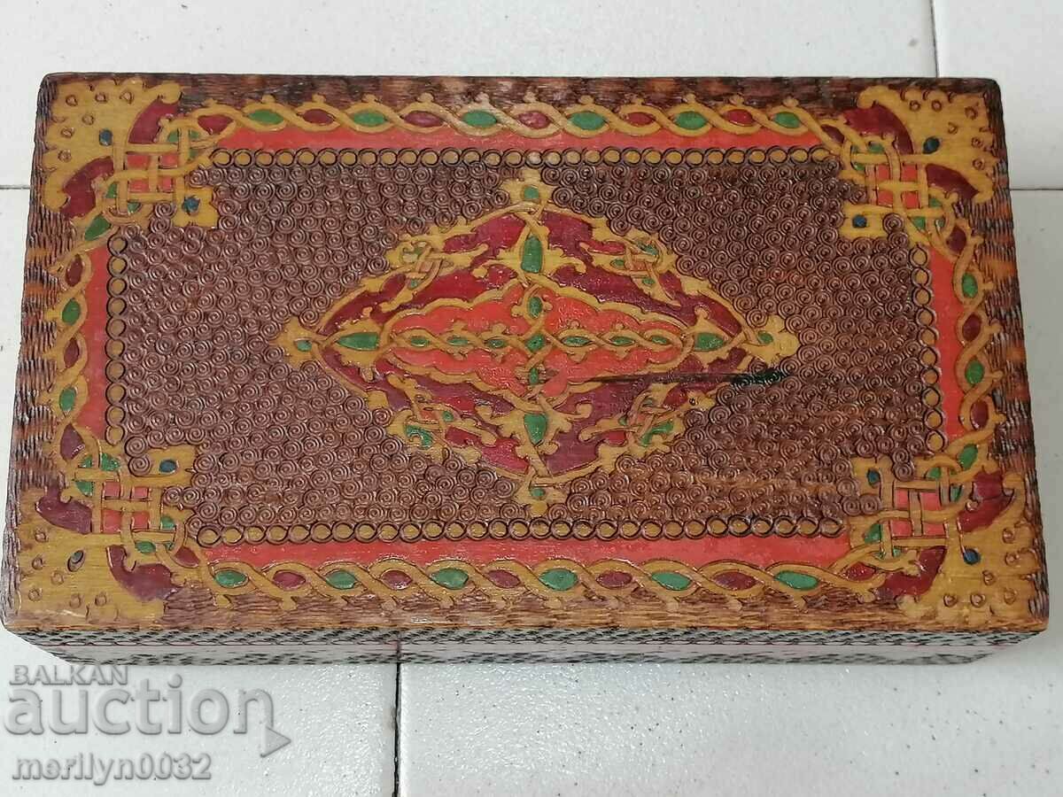 Παλιό πυρογραφικό κουτί από ξύλο, 40 ετών - 7 Παλιό πυρογραφικό κουτί από ξύλο, 40 ετών - 7