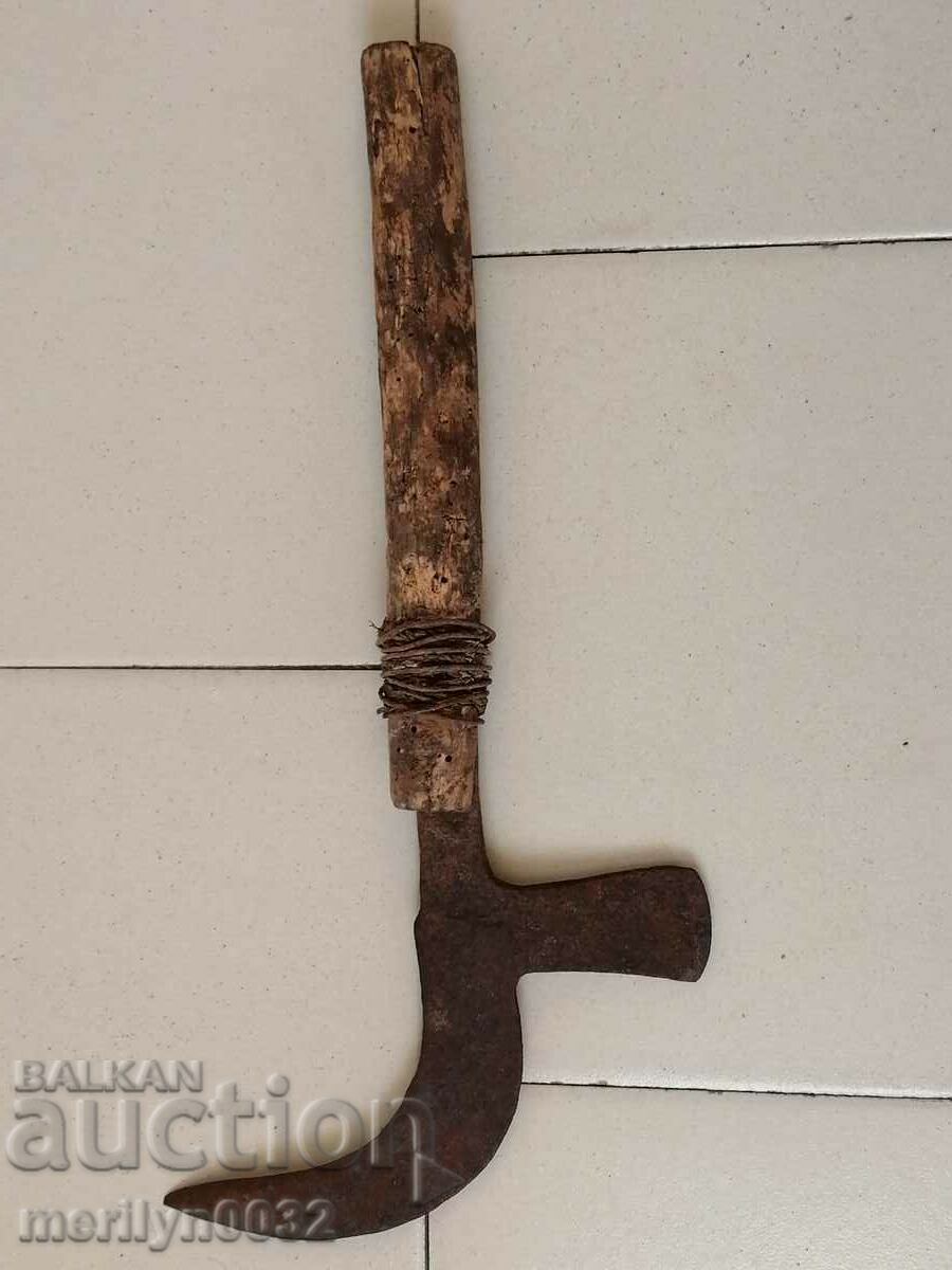 Old forged knife, blade, wrought iron, knife, chopper - 6 Old forged knife, blade, wrought iron, knife, chopper - 6