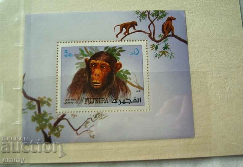 Auction Pure stamps and block - monkeys from Fujairah, UAE Auction Pure stamps and block - monkeys from Fujairah, UAE