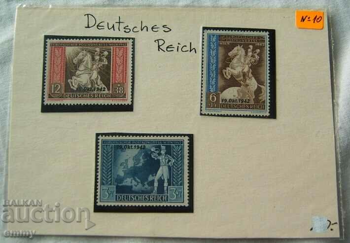 Ștampile curate Deutsches Reich-1942 cu supratipărire