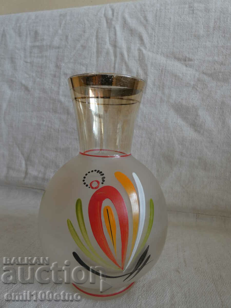 Licitație Vaza din sticla pictata manual Licitație Vaza din sticla pictata manual