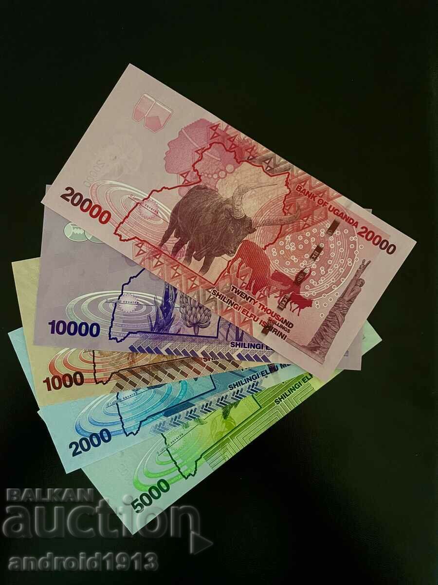 ΣΕΤ UGANDA - 5 ΤΡΑΠΕΖΟΓΡΑΜΜΑΤΑ, 2013-21, UNC - 7 ΣΕΤ UGANDA - 5 ΤΡΑΠΕΖΟΓΡΑΜΜΑΤΑ, 2013-21, UNC - 7