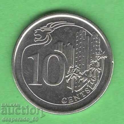 (¯`'•.¸ 10 cents 2013 SINGAPORE UNC ¸.•'´¯)