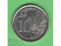 (¯`'•.¸ 10 cents 2013 SINGAPORE UNC ¸.•'´¯)