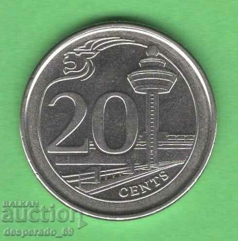 (20 cent 2015 SINGAPORE UNC • • • •)