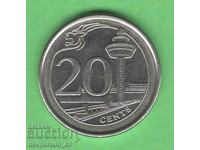 (20 cent 2015 SINGAPORE UNC • • • •)