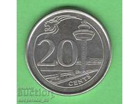(¯` '• .¸ 20 cents 2018 SINGAPORE UNC ¸. •' ´¯)