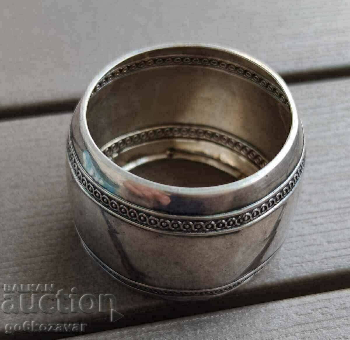 An old silver napkin holder! with price 47.90 BGN | € 24.49