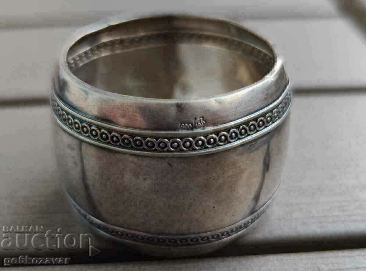 Delivery of An old silver napkin holder!