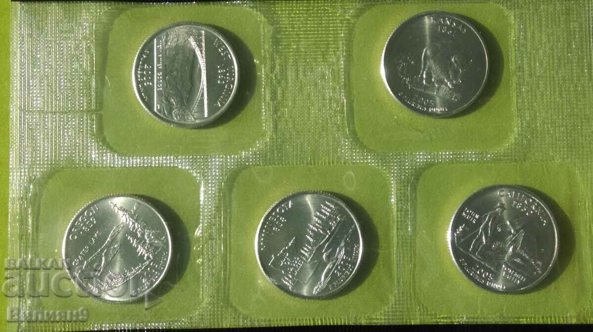 Set of Jubilee 1/4 Quarters / 25 Cents ΗΠΑ 2005 "D" Unc