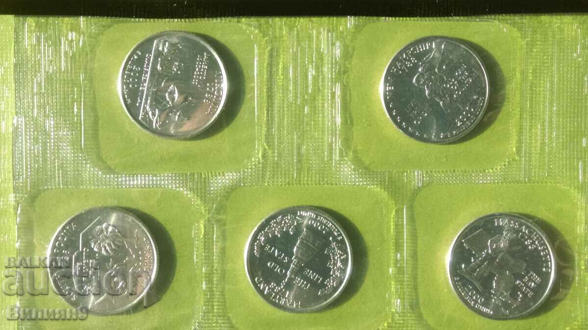 Сет юбилейни 1/4 Quarters / 25 цента САЩ 2000 "D" Unc