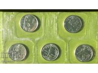 Set Jubilee 1/4 Quarters / 25 Cents USA 2000 "D" Unc