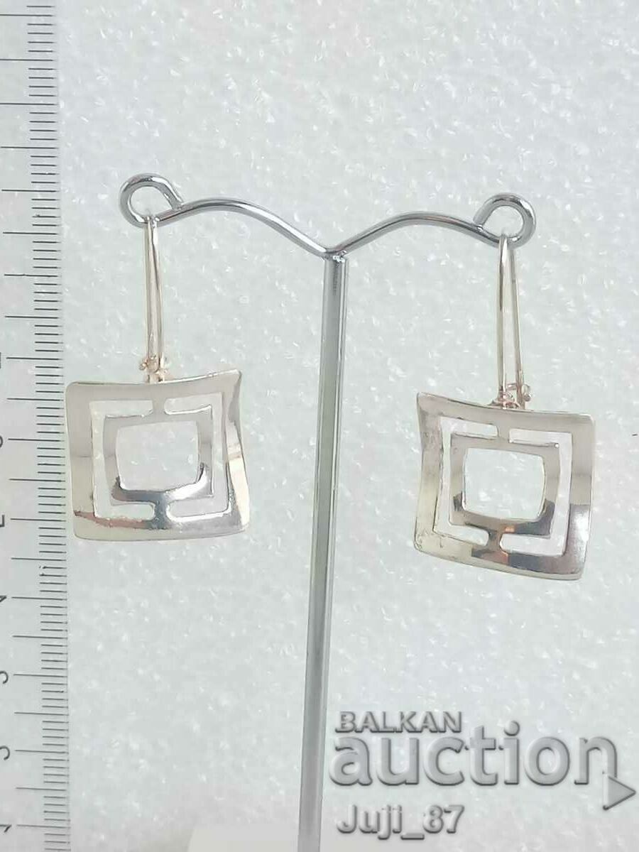 New silver set of earrings, ololo length 4cm and pendant