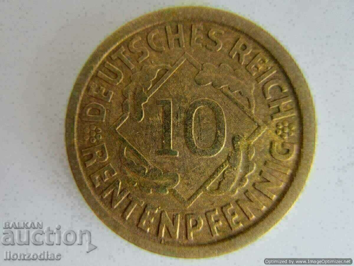 ❗❗❗ Germania, 10 rentenpfennig 1924 litera J❗❗❗