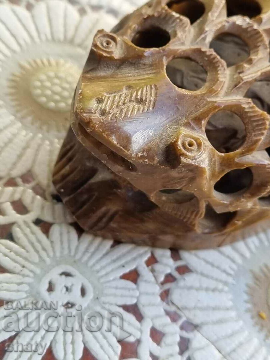 Old stone figure. A frog - 6 Old stone figure. A frog - 6