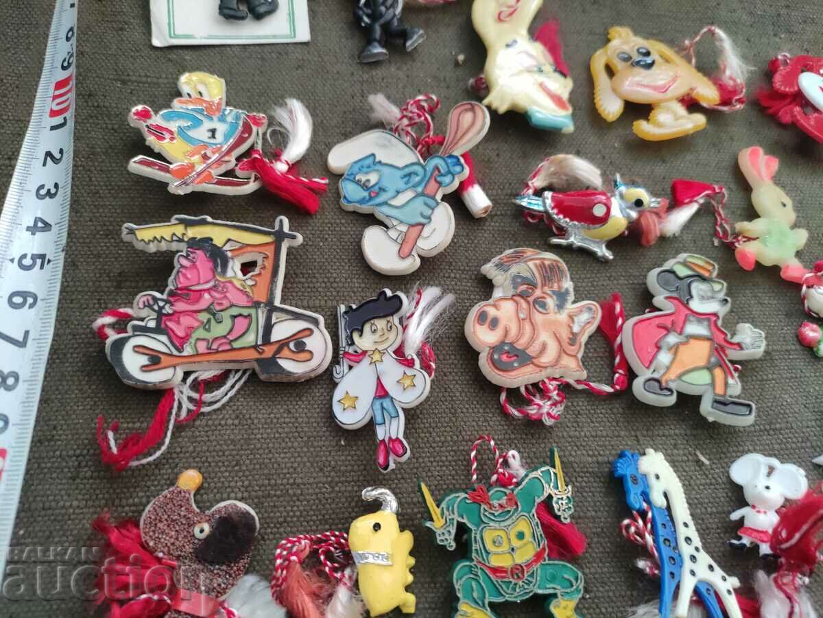 Auction  I am selling old martenits with figures: Alf, Flintstone, Sun